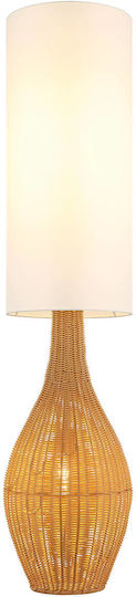 Globo Lighting Floor Lamp H125cm with Lamp Bulb Base for E27 Brown