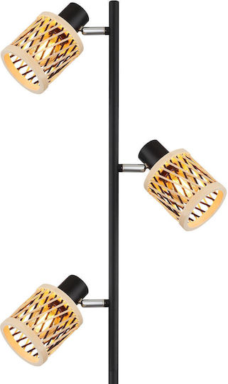 Globo Lighting Φωτιστικό Δαπέδου Υ154εκ. Μαύρο
