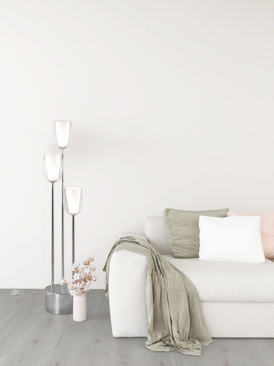 Trio Lighting Floor Lamp with Socket for Bulb E14 Silver