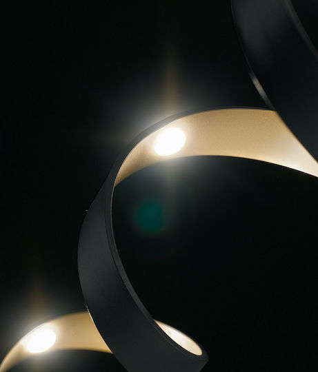 Fan Europe Helix Lampa de podea LED Î152xL14.5cm. cu Lumină Alb Natural 2400lm Negru