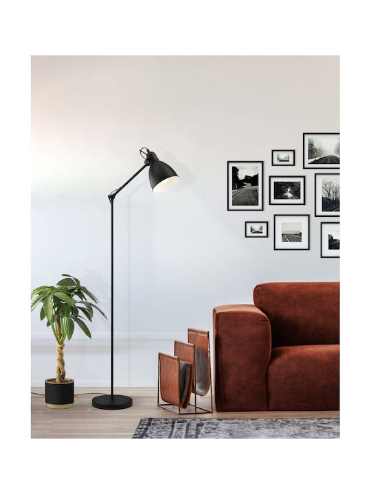 Eglo Priddy Vintage Floor Lamp H137xW23cm. with Socket for Bulb E27 Black