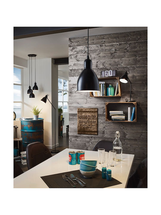 Eglo Priddy Vintage Floor Lamp H137xW23cm. with Socket for Bulb E27 Black