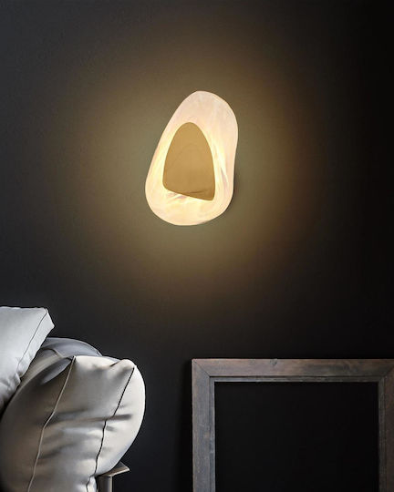 Globo Lighting Lamp Wall with Integrated LED and Warm White Light Transparent 20.5x32cm