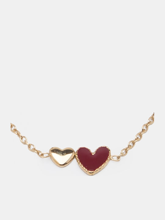 Luigi Damen Armband Kette mit Herz-Design