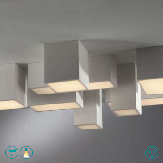 Fan Europe Living Modern Leuchte Wand mit Fassung E14 Weiß 20x11x11cm