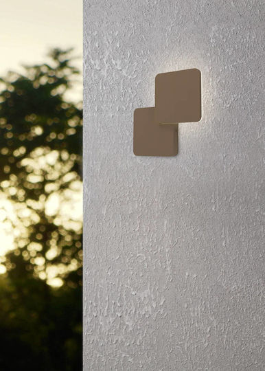 Eglo Pedersano Wall Lamp with Integrated LED and Adjustable Warm to Cool White Light Brown 14x4.7x14cm