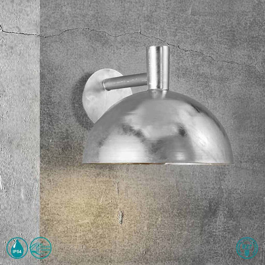 Nordlux Arki Vintage Lamp Wall with Socket E27 Silver 35x27.6cm