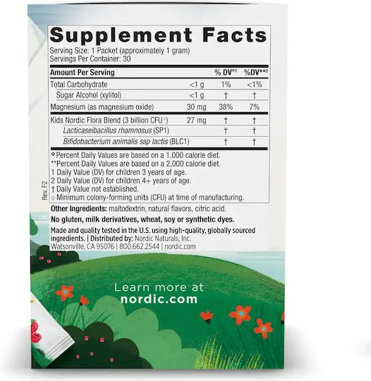 Nordic Naturals Supliment cu Probiotice pentru Copii 30 mg 7 x 30 Plicuri Berry