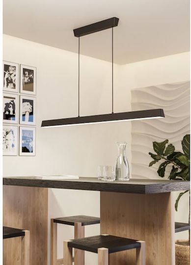 Eglo Simolaris Z Pendant Light Black Rail 122x5.5x110cm