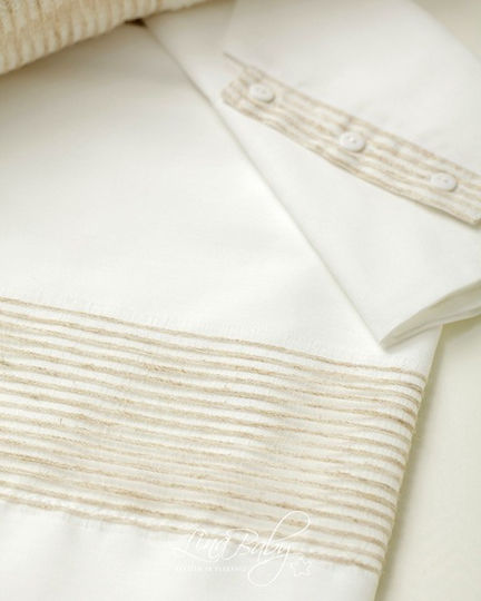 Lina Baby Set Tauföldecken Ecru 5 Stück