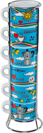 Bialetti Σετ Φλιτζάνια Espresso 6τμχ