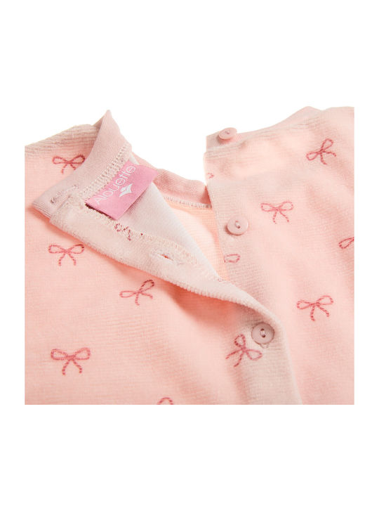 Mädchenkleid Samt Rosa