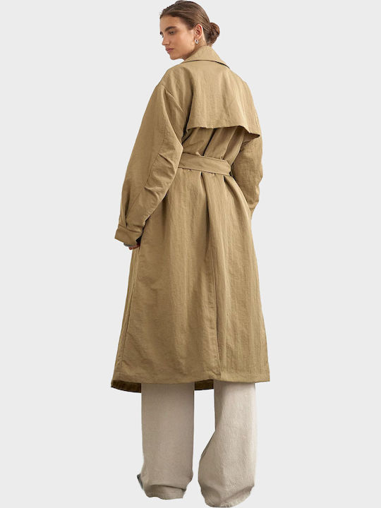 Topshop Damenmantel Dunkelbraun Übergroß