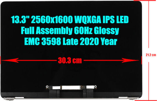 Monitor 13.3" Glossy for Laptop Apple MacBook Air A2337 M1 2020 1-SCR0147
