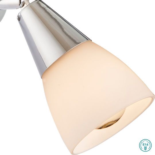 Globo Lighting Tadeus Μονό Σποτ με Ντουί E14 σε Ασημί Χρώμα