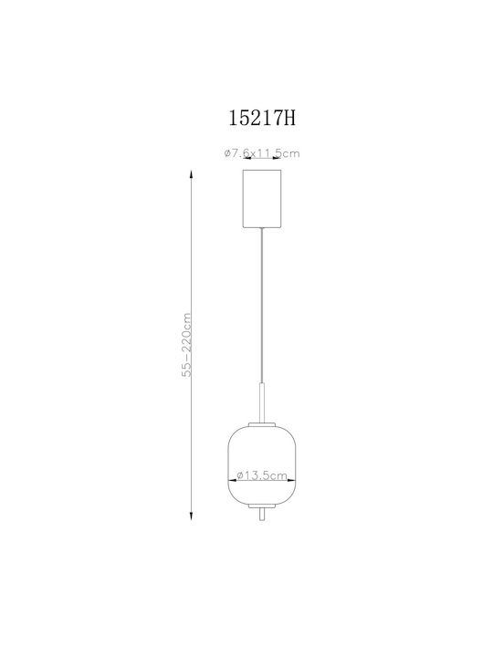 Globo Lighting Candelabru LED Ø13.5cm cu Cristale Negru 15217H