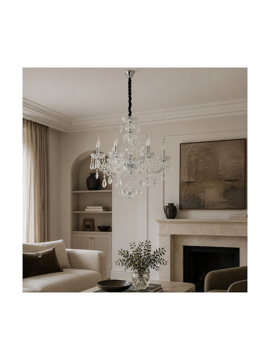 Artekko Chandelier with Crystals Transparent 023-3017