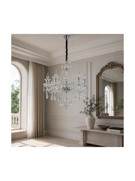Artekko Chandelier with Crystals Transparent 023-3013
