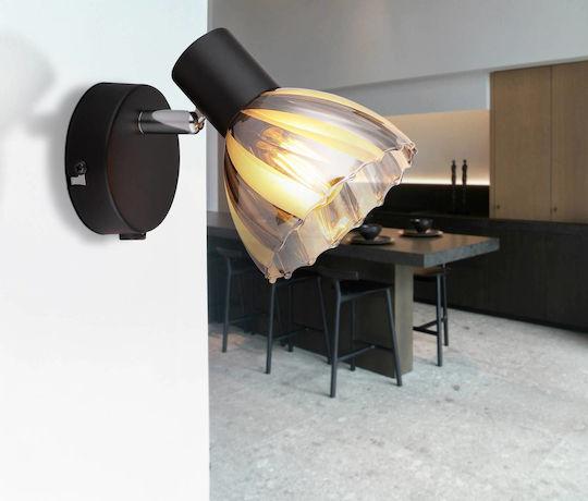 Globo Lighting Μονό Σποτ με Ντουί E14 σε Μαύρο Χρώμα