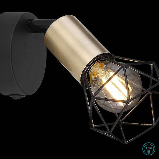 Globo Lighting Xara Single Spot with Socket E14 in Gold Color