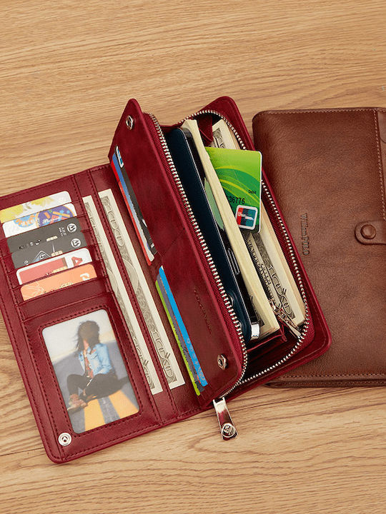 Leder Herrenbrieftasche Burgundisch