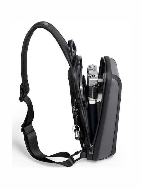 Herren Schulter / Crossbody Tasche Grau
