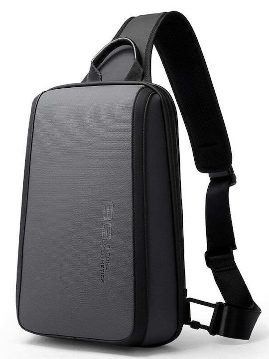 Herren Schulter / Crossbody Tasche Grau