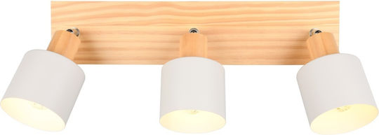 Trio Lighting Triple Spot with Socket GU10 in Gray Color