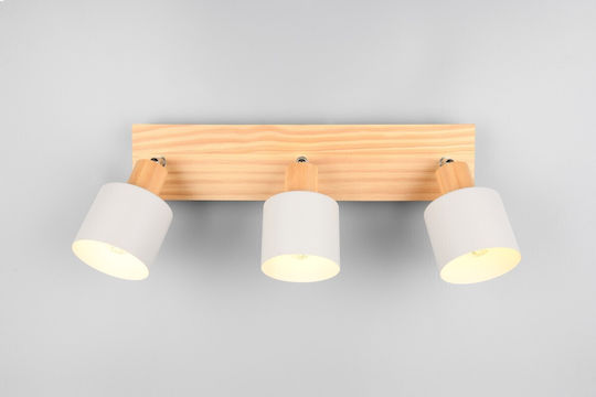 Trio Lighting Triple Spot with Socket GU10 in Gray Color