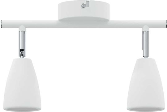 vidaXL Μονό Σποτ με Ντουί GU10 σε Λευκό Χρώμα