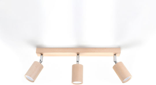 Sollux Berge Dreifach Spot mit Fassung GU10 in Beige Farbe