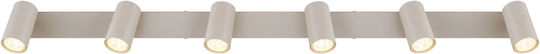 Globo Lighting Σποτ με 6 Φώτα και με Ντουί GU10 σε Μπεζ Χρώμα