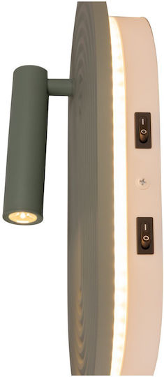 Lucide Lightning Carmino Single Built-In Led Warm White Spot in Green Colour