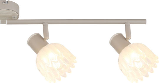 Globo Lighting Σποτ με 4 Φώτα και με Ντουί E14 σε Μπεζ Χρώμα