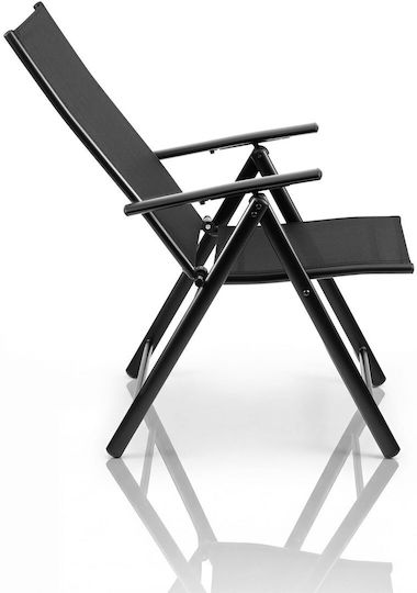 Καρέκλα Εξωτερικού Χώρου Μεταλλική Black 54x66x107εκ.