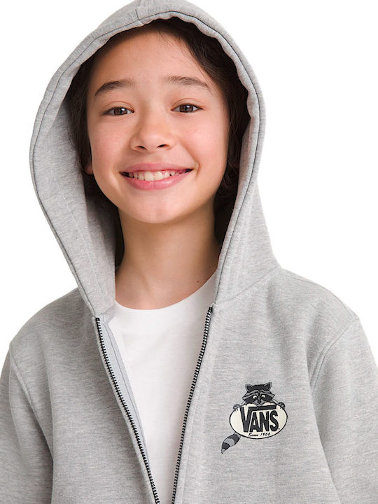 Kids Sweatshirt Cardigan with Hood Grey