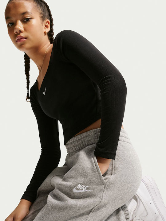 Sportswear Club Детско долнище на анцуг Сив