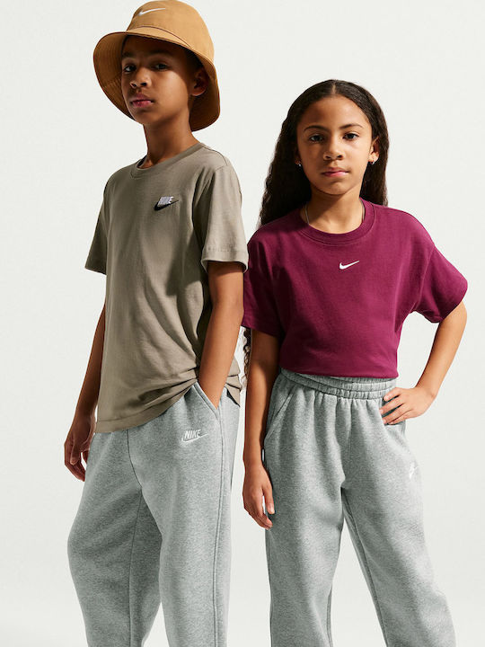 Sportswear Club Детско долнище на анцуг Сив