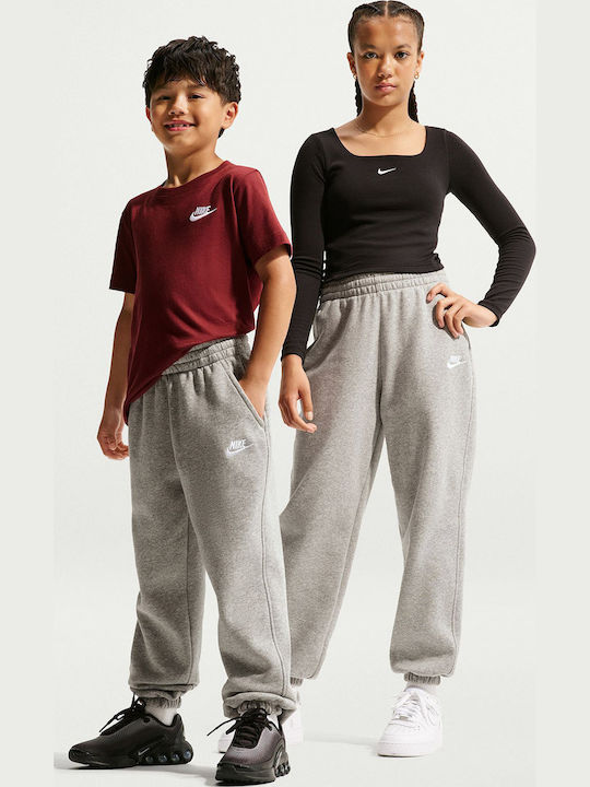 Sportswear Club Детско долнище на анцуг Сив