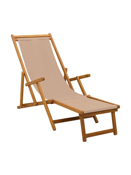 Doppelter Hölzerner Garten- und Pool-Liegestuhl Braune 195x61x95cm