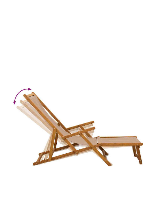 Doppelter Hölzerner Garten- und Pool-Liegestuhl Braune 195x61x95cm