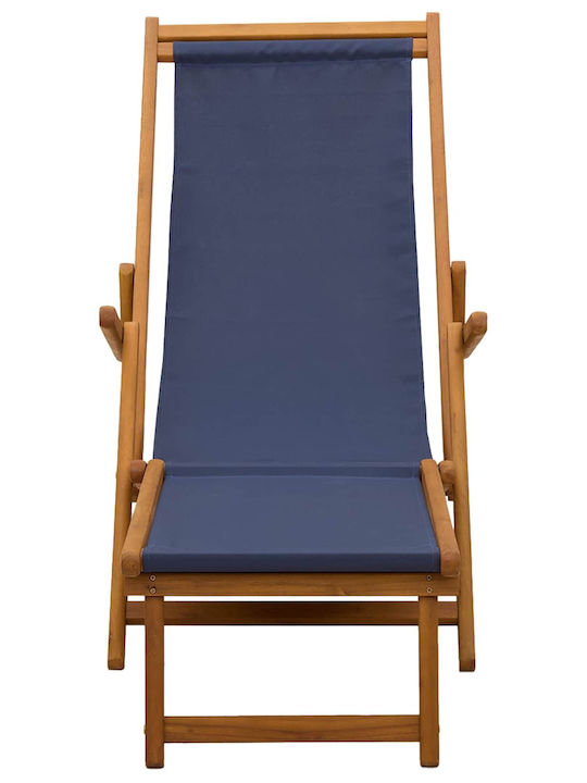 Doppelter Hölzernes Garten- und Pool-Liegestuhl Blau 195x61x95cm