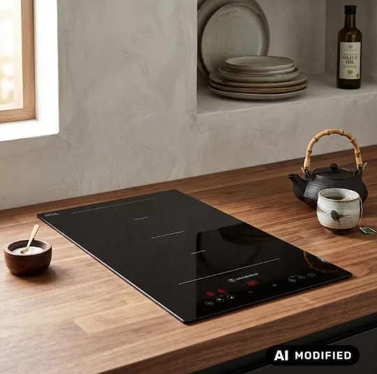 Morris Domino Induction Cooktop Autonomous with Child Lock Function 28.8x52εκ.