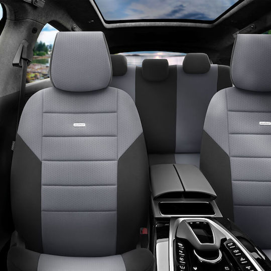 Car Seat Covers Otom One Design Universal Cotton Fabric Rachel Set Front Rear 10 Pieces Black Grey One-102
