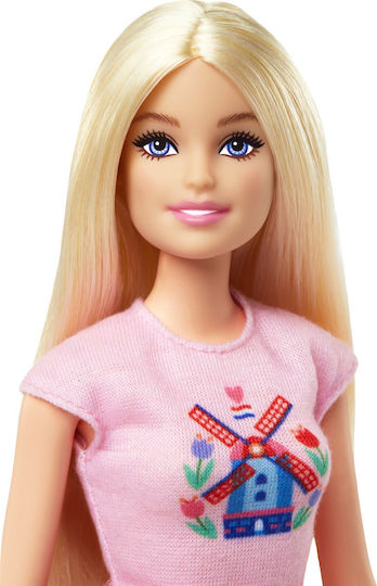 Mattel Barbie with Bicycle and Puppy Pink Passport Doll