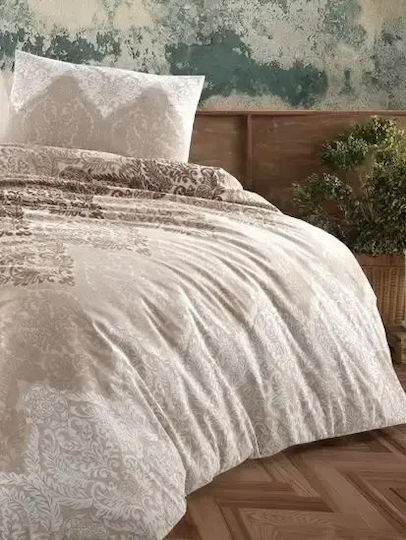 Set Huse Pentru Pilote Bumbac Satinat 200x220cm Dublu Cu 2 Fețe De Pernă & 1 Cearșaf Satin
