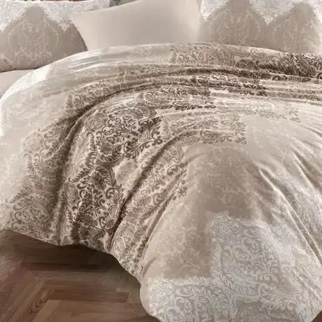 Set Huse Pentru Pilote Bumbac Satinat 200x220cm Dublu Cu 2 Fețe De Pernă & 1 Cearșaf Satin