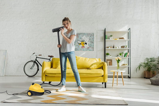Eldom Vapuro Steam Cleaner 4.5bar with Stick Handle Yellow