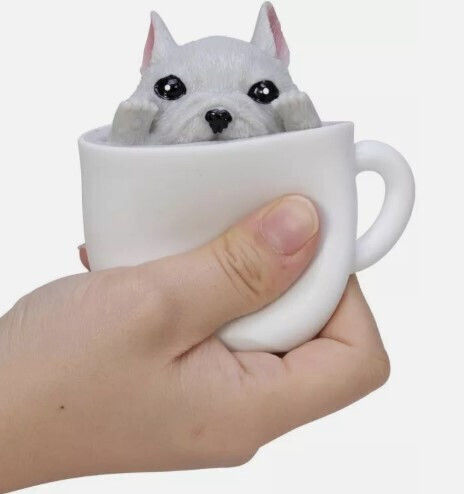 Schylling Pup In A Cup Squishy Brown