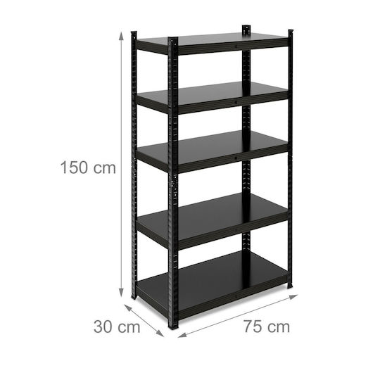 Relaxdays Dexions Ραφιέρα 75x30x150εκ. mit 5 Regale